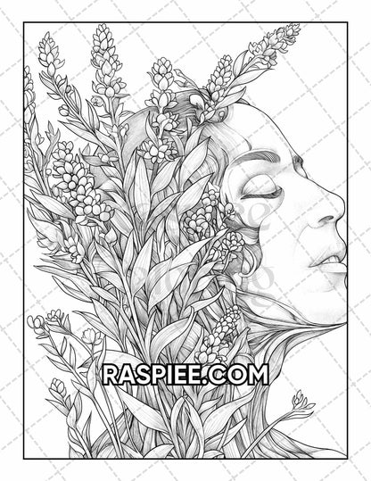 50 Botanical Anatomy Adult Coloring Pages Printable PDF Instant Download