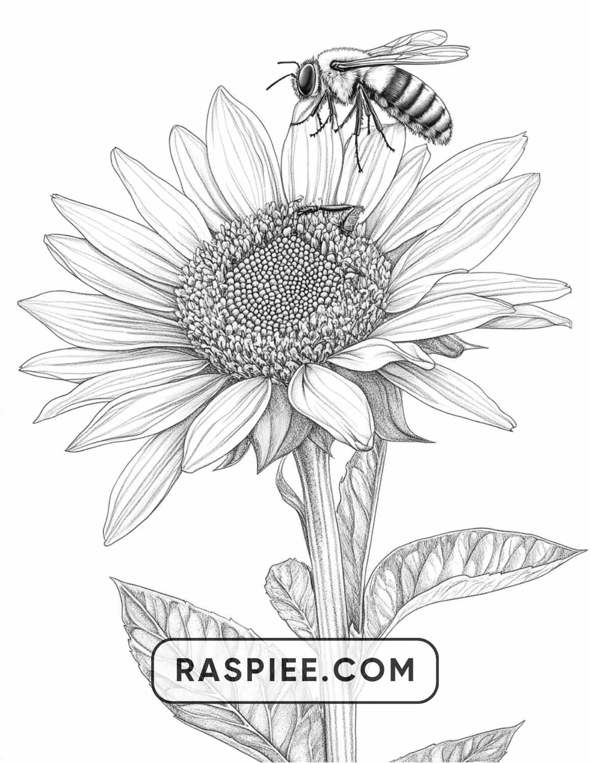 Insects and Flowers Adult Coloring Pages