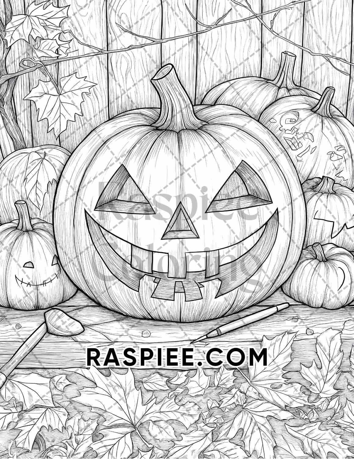 Autumn Charm Adult Coloring Pages Printable PDF Instant Download