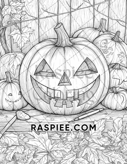Autumn Charm Adult Coloring Pages Printable PDF Instant Download