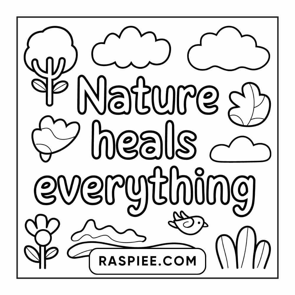 78 Bold and Easy Inspirational Words Coloring Pages Printable PDF Instant Download