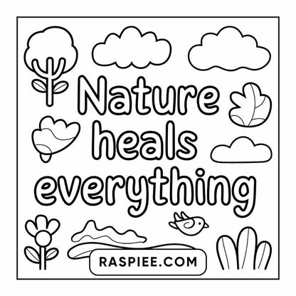 78 Bold and Easy Inspirational Words Coloring Pages Printable PDF Instant Download