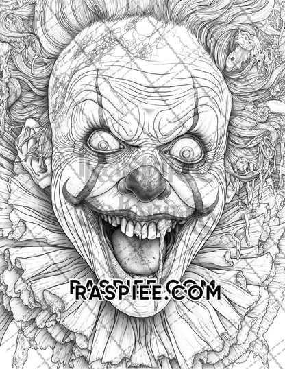 Halloween Surreal Adult Coloring Pages Printable PDF Instant Download