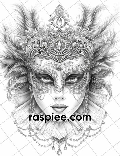 66 Intricate Gothic Tattoos Grayscale Adult Coloring Pages, Printable PDF Instant Download
