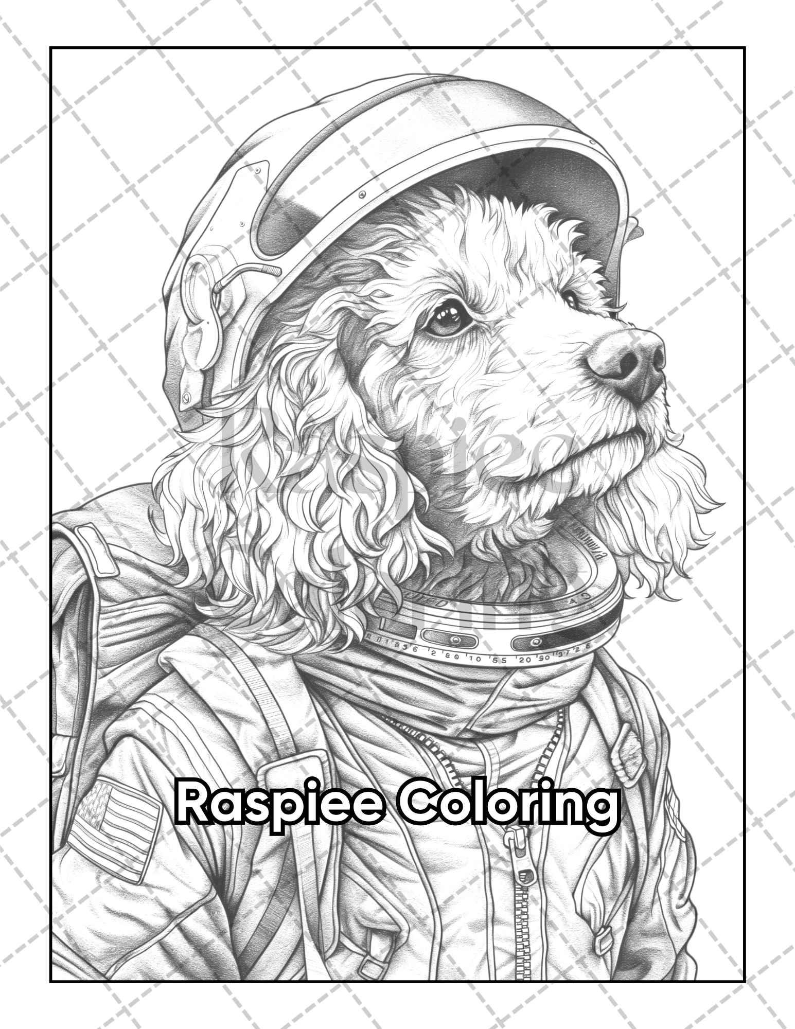 50 Dogs Dressed Up Adult Coloring Pages Printable PDF Instant Download