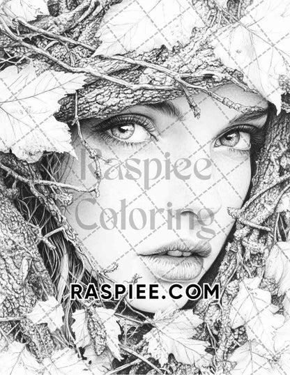 Enchanted Witches Adult Coloring Pages Printable PDF Instant Download