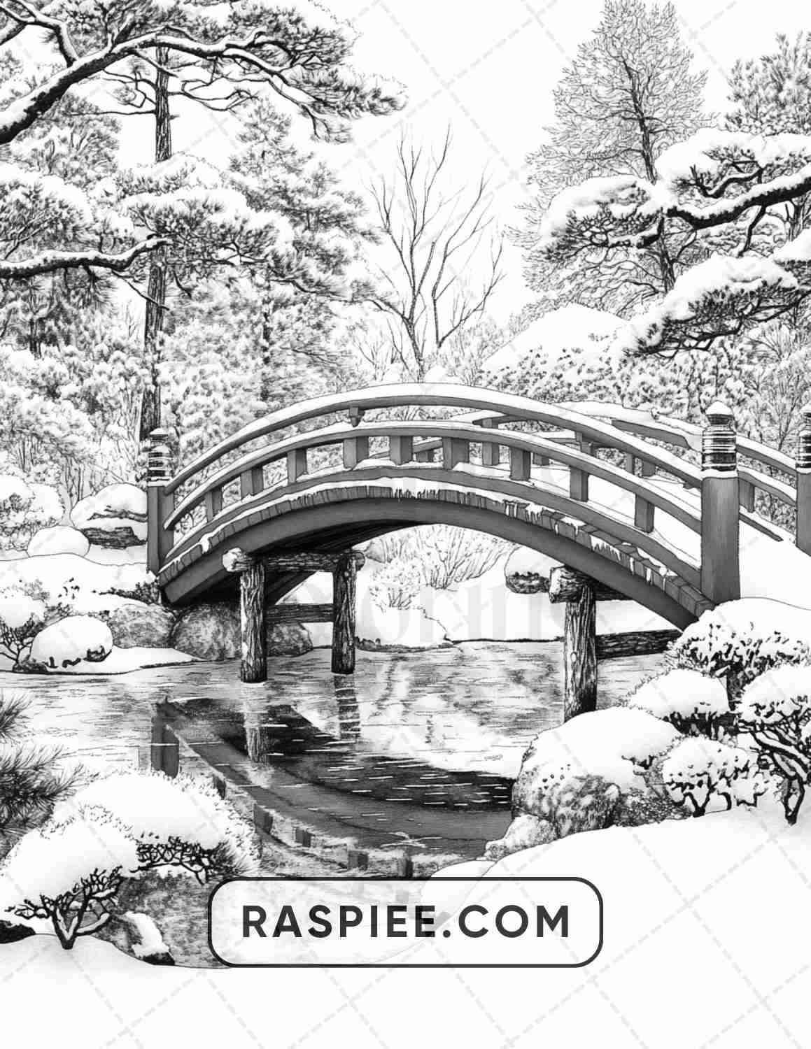 82 Winter Landscapes Adult Coloring Pages