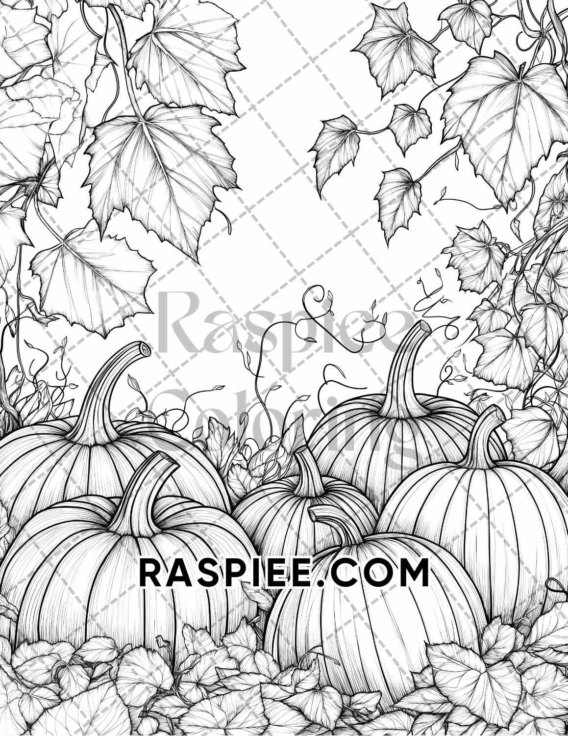 Autumn Charm Adult Coloring Pages Printable PDF Instant Download