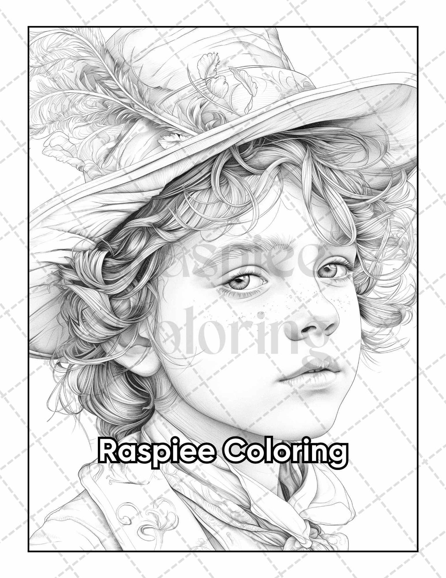 50 Victorian Portrait Adult Coloring Pages Printable PDF Instant Download