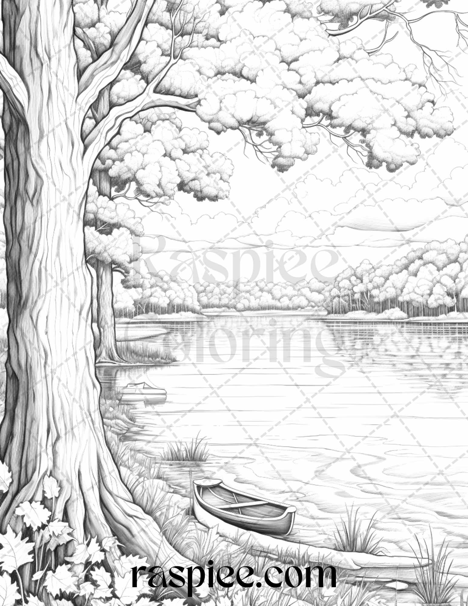 Autumn Vibes Grayscale Coloring Pages Printable for Adults, PDF File Instant Download