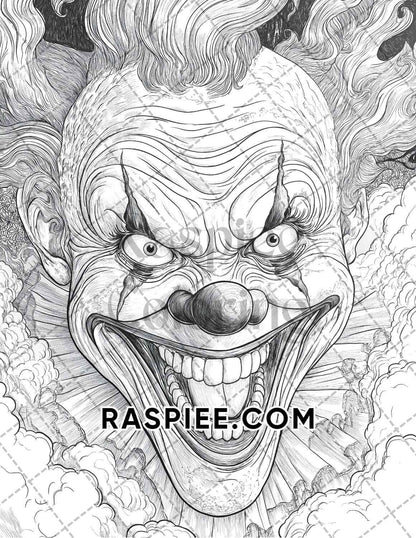 Halloween Surreal Adult Coloring Pages Printable PDF Instant Download
