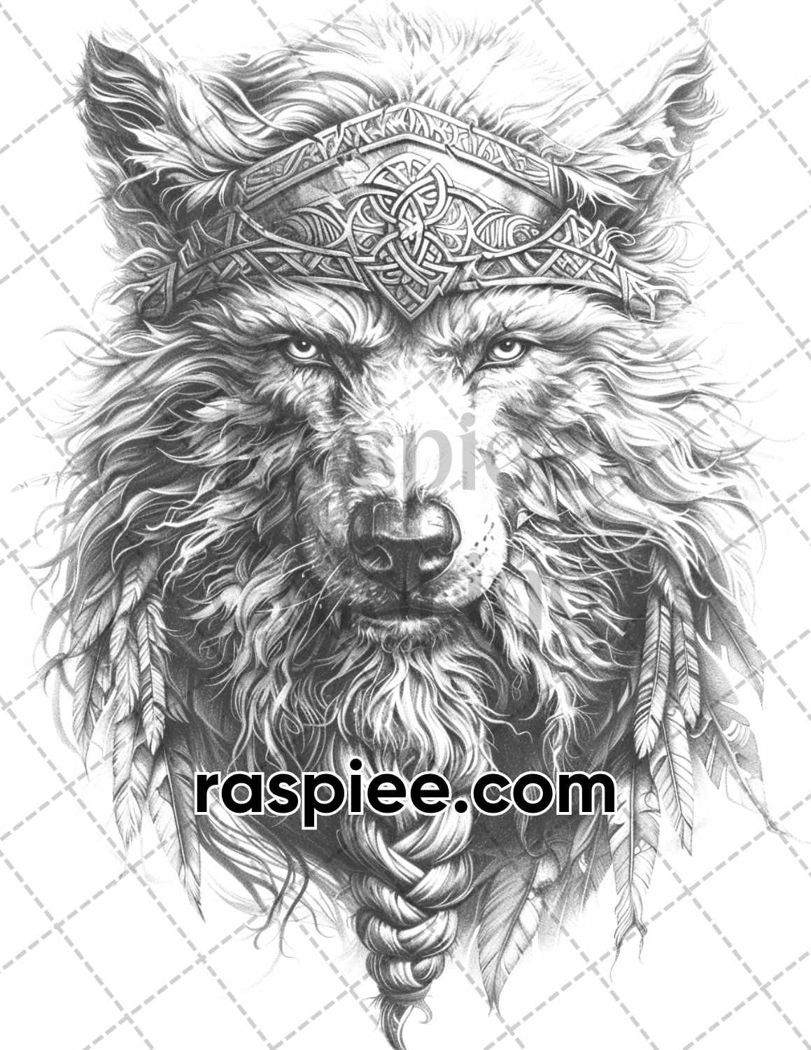 87 Viking Tattoos Grayscale Adult Coloring Pages Printable PDF Instant Download