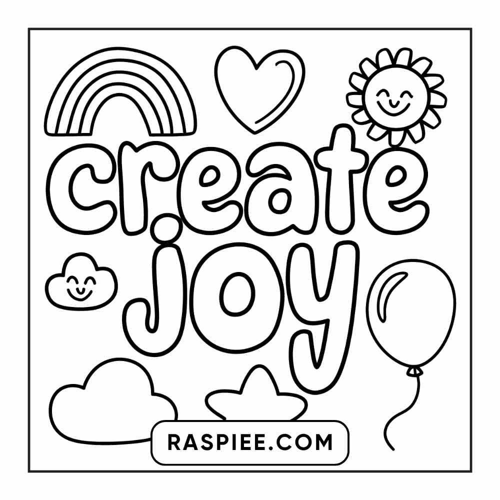 78 Bold and Easy Inspirational Words Coloring Pages Printable PDF Instant Download