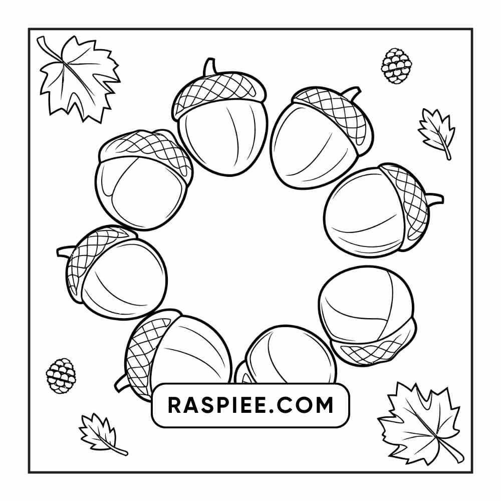 76 Bold and Easy Fall Vibes Coloring Pages Printable PDF Instant Download