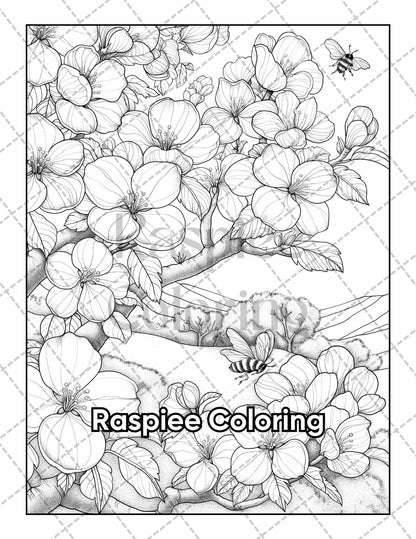 50 Country Farm Scenes Adult Coloring Pages Printable PDF Instant Download