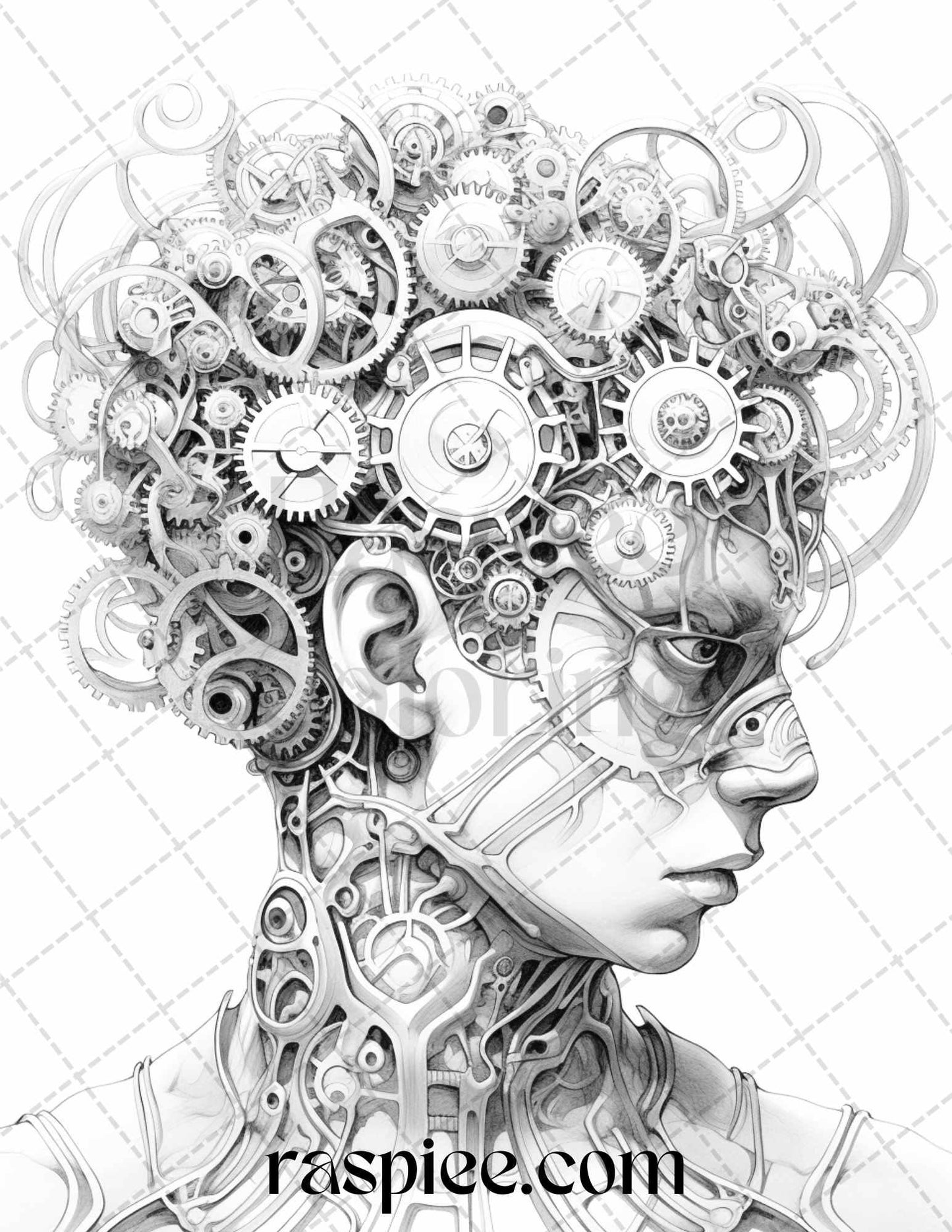 60 Enchanting Surrealism Grayscale Coloring Pages Printable for Adults, PDF File Instant Download