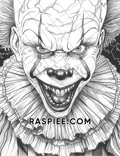 Freak Of Horror Halloween Adult Coloring Pages Printable PDF Instant Download
