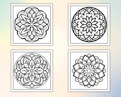 134 Bold and Easy Mandala Coloring Pages