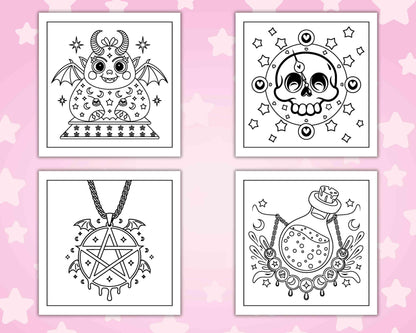 82 Bold and Easy Creepy Kawaii Coloring Pages