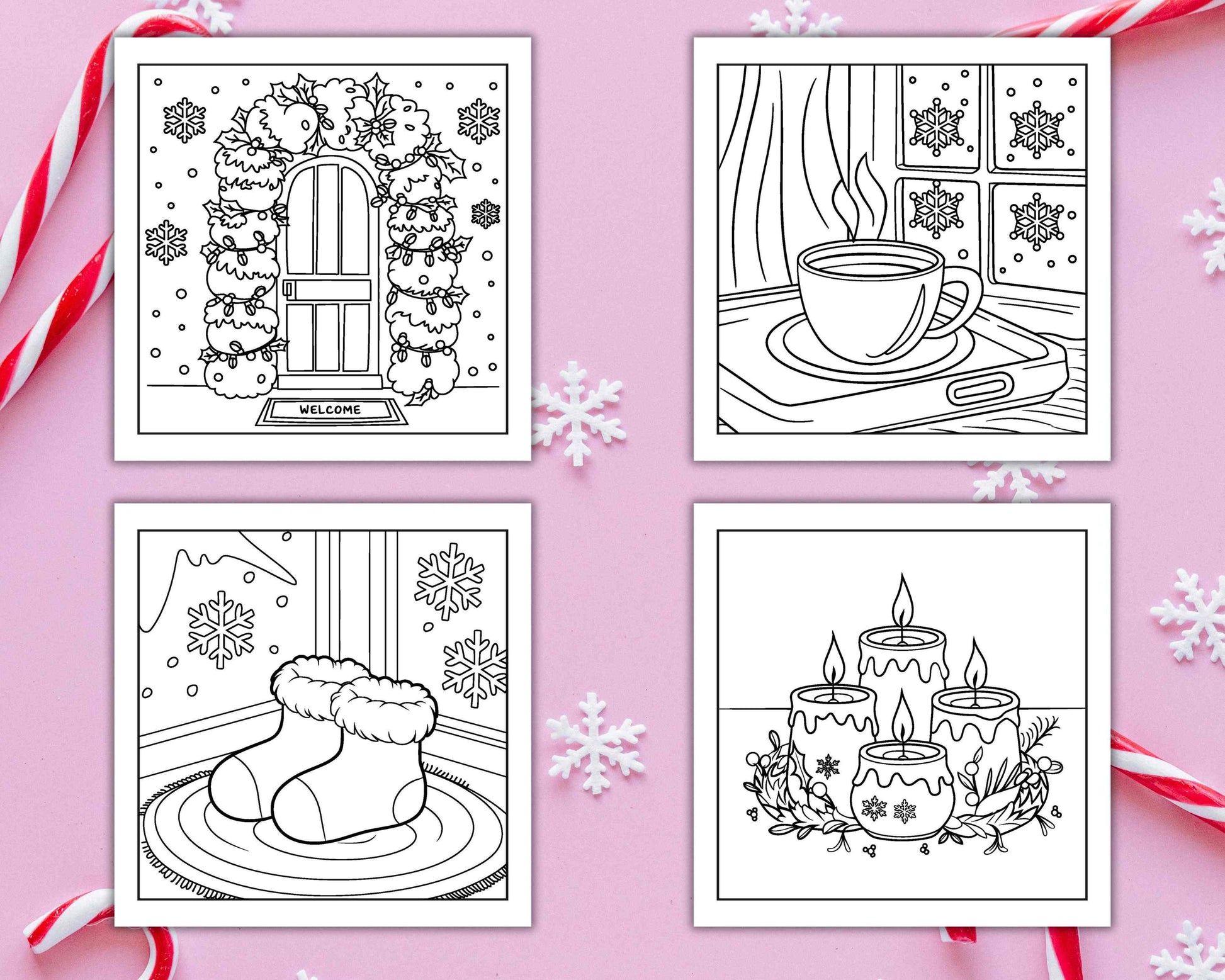 84 Bold and Easy Cozy Girl Christmas Coloring Pages