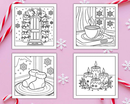 84 Bold and Easy Cozy Girl Christmas Coloring Pages
