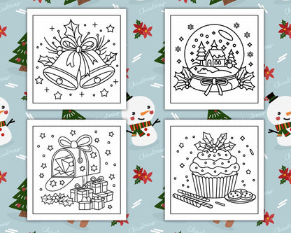 72 Bold and Easy Cute Christmas Coloring Pages