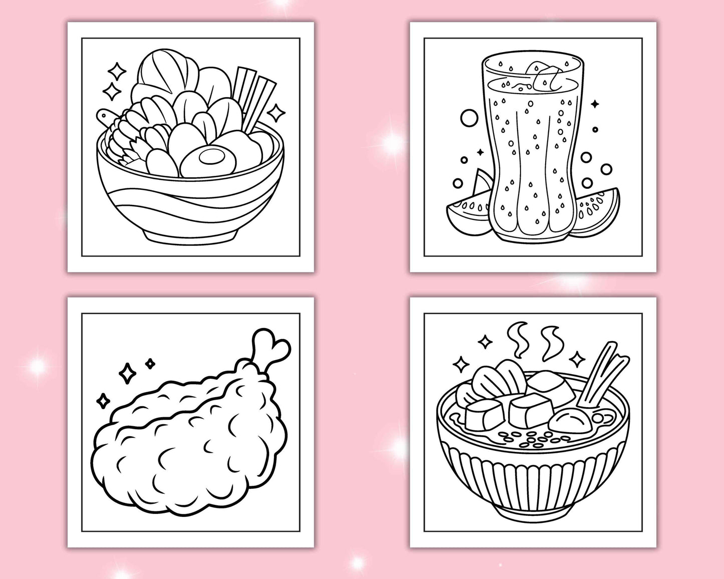80 Bold and Easy Japanese Food Coloring Pages