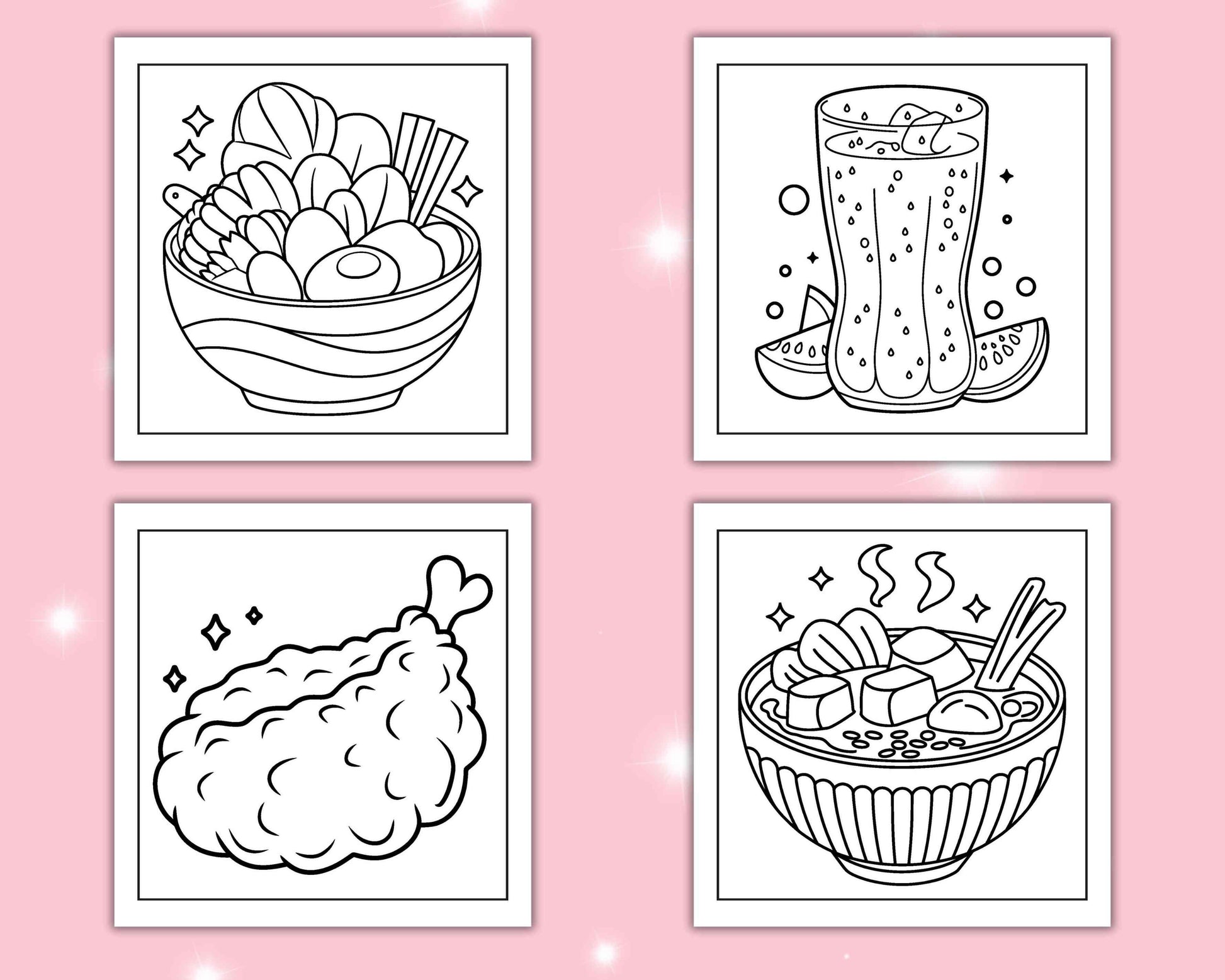 80 Bold and Easy Japanese Food Coloring Pages