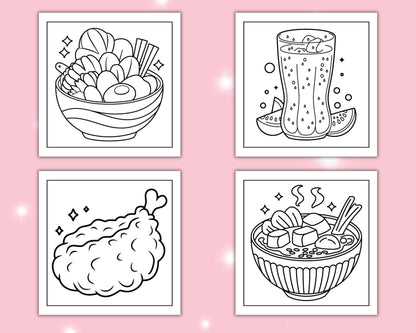 80 Bold and Easy Japanese Food Coloring Pages