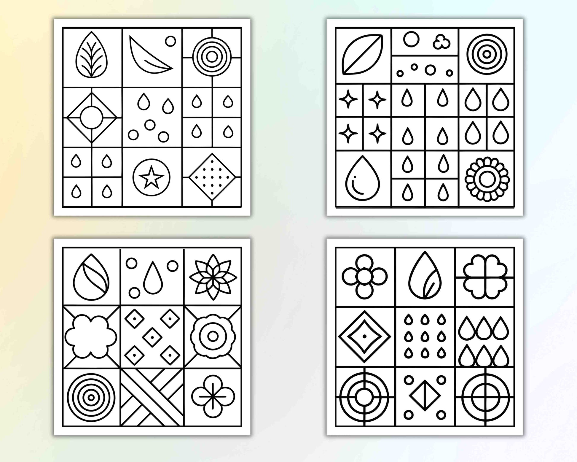 80 Bold and Easy Comfy Patterns Coloring Pages