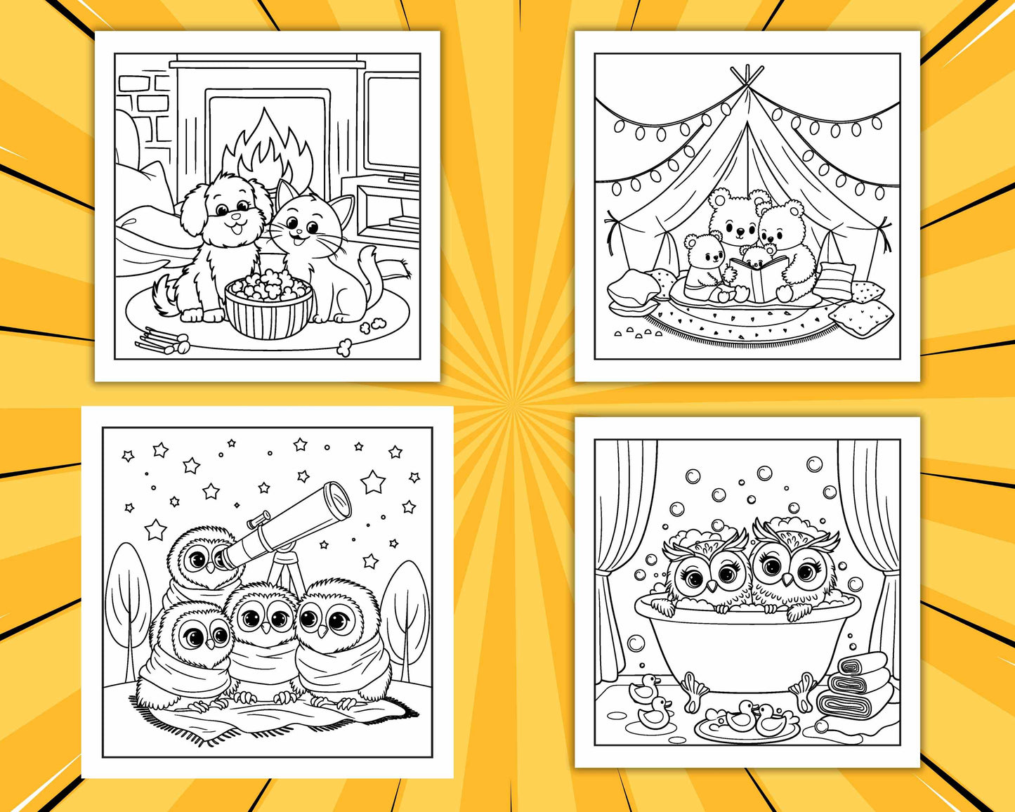 67 Bold and Easy Fluffy Times Coloring Pages