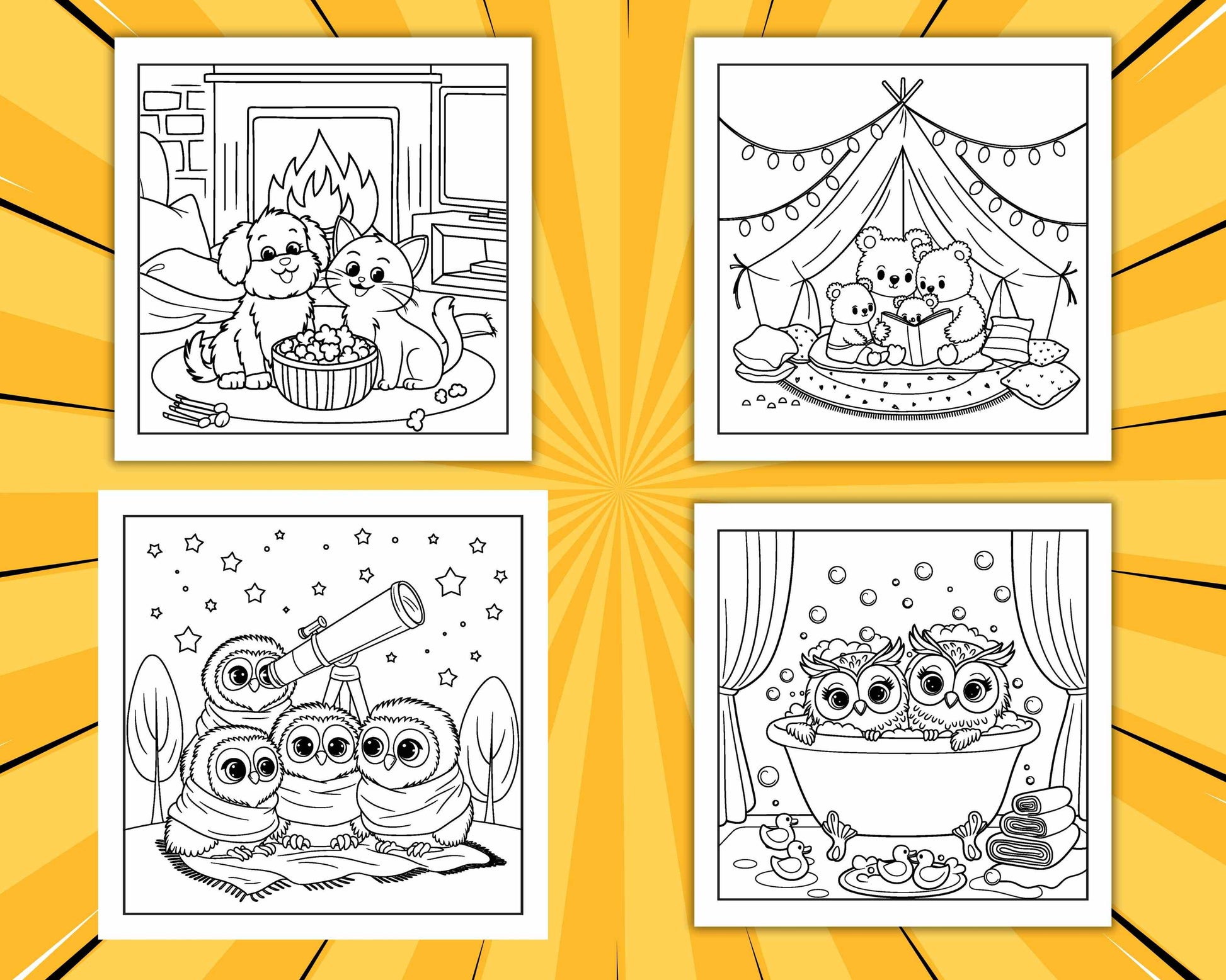 67 Bold and Easy Fluffy Times Coloring Pages