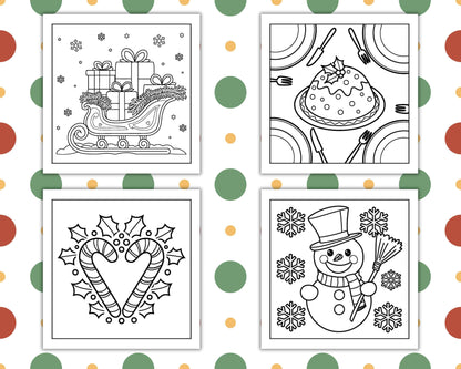 120 Bold and Easy Christmas Coloring Pages Printable PDF Instant Download