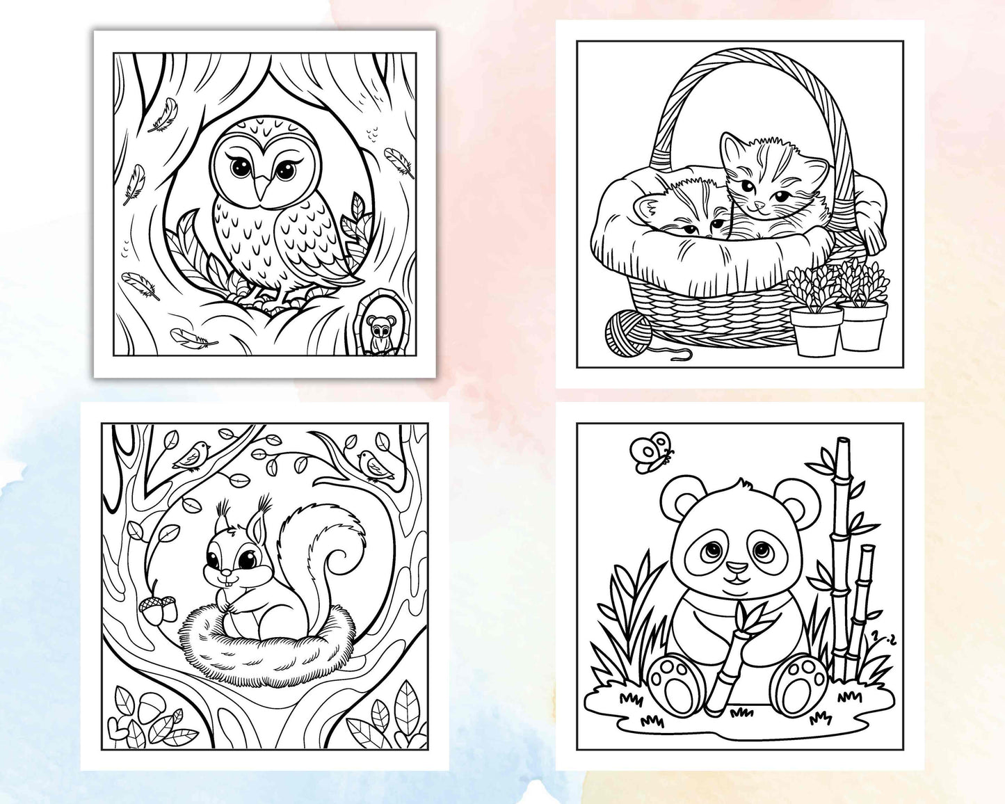 85 Bold and Easy Cozy Animal Coloring Pages