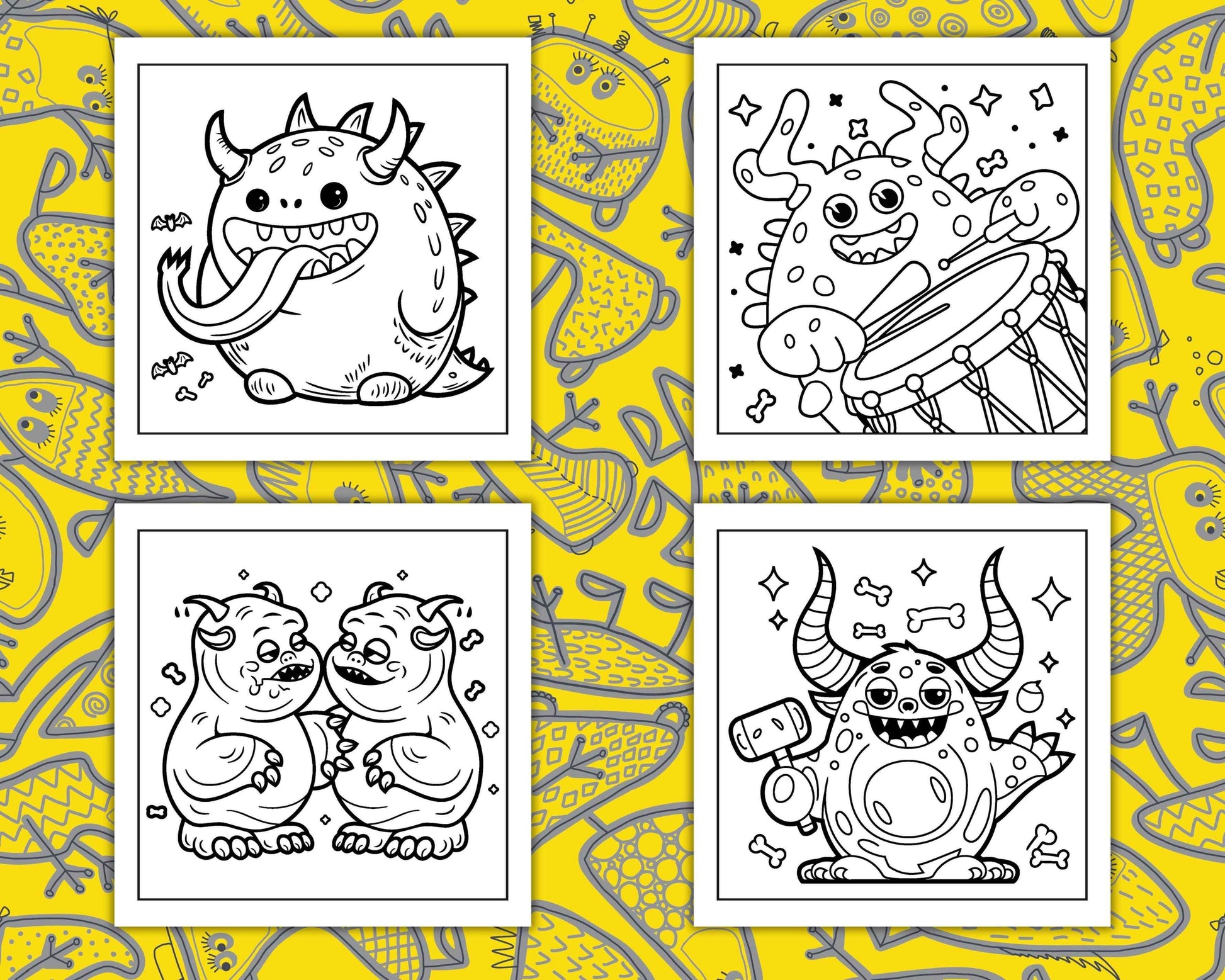 90 Bold and Easy Creepy Monster Coloring Pages