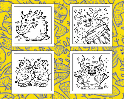 90 Bold and Easy Creepy Monster Coloring Pages