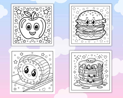 160 Bold and Easy Kawaii Food Coloring Pages