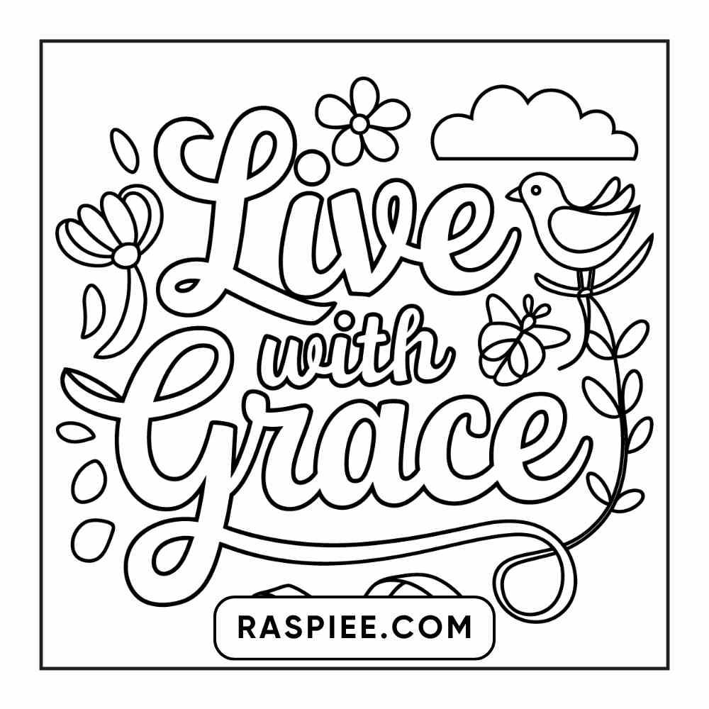 78 Bold and Easy Inspirational Words Coloring Pages Printable PDF Instant Download