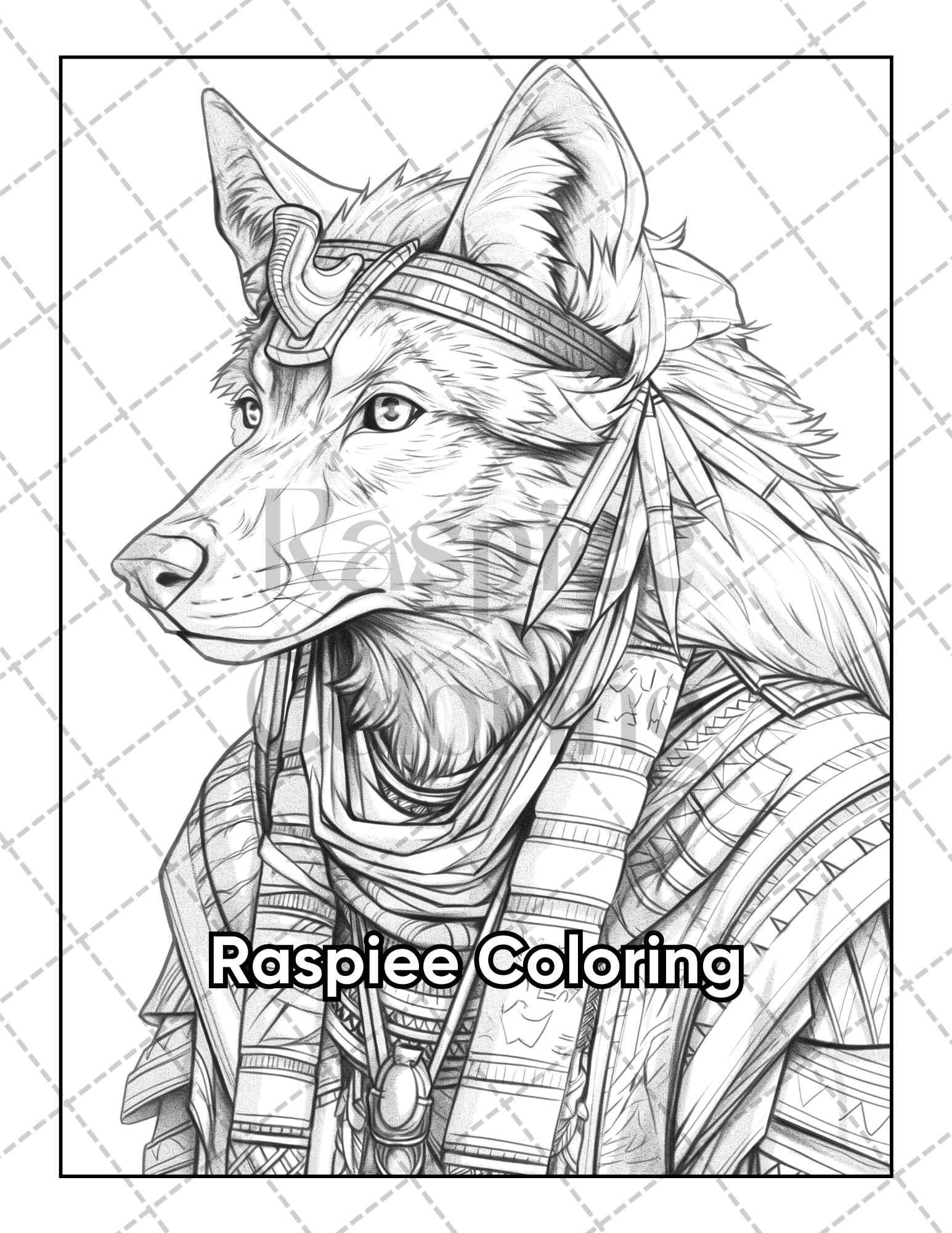 50 Dogs Dressed Up Adult Coloring Pages Printable PDF Instant Download