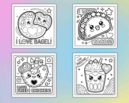 115 Bold and Easy Kawaii Food Coloring Pages