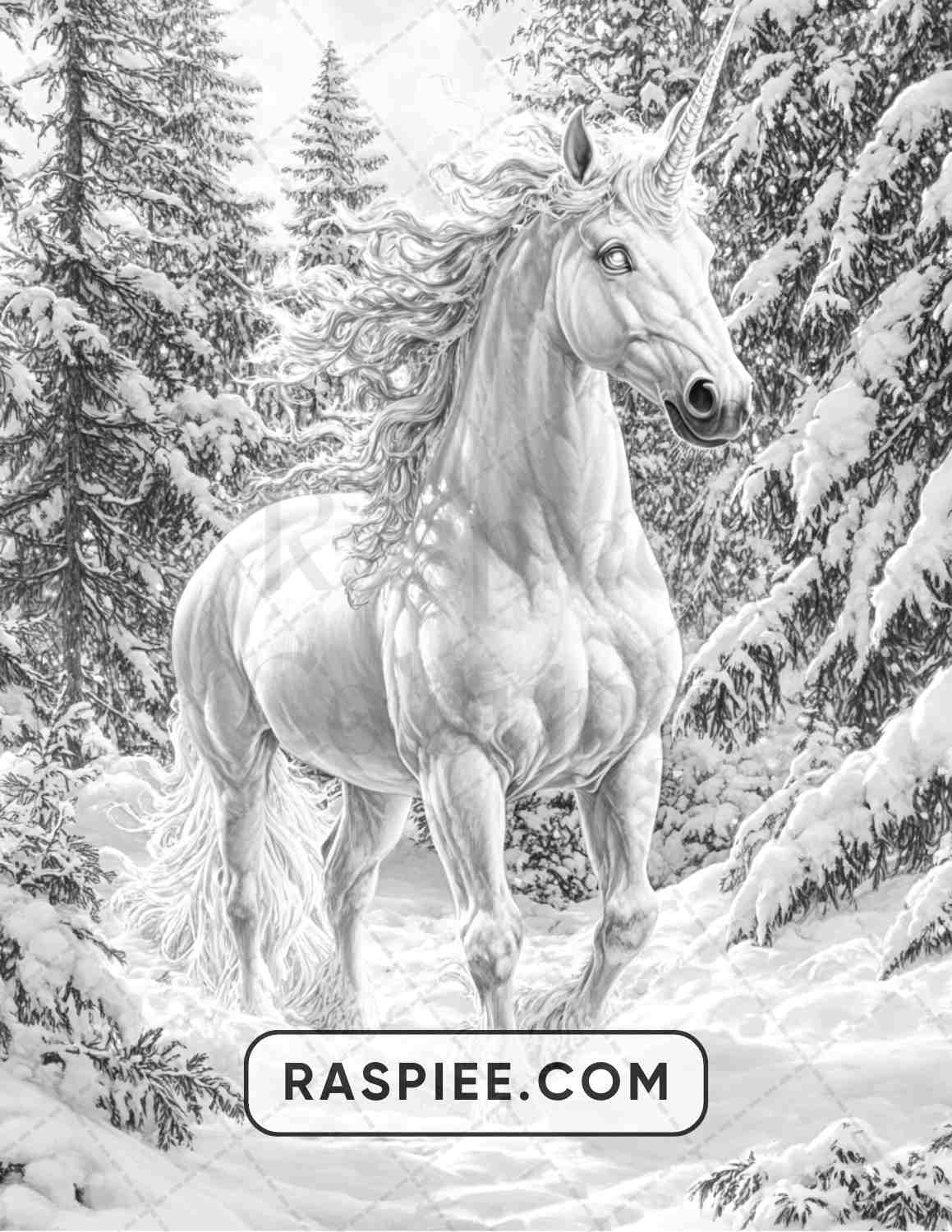 57 Winter Fairytale Portraits Adult Coloring Pages