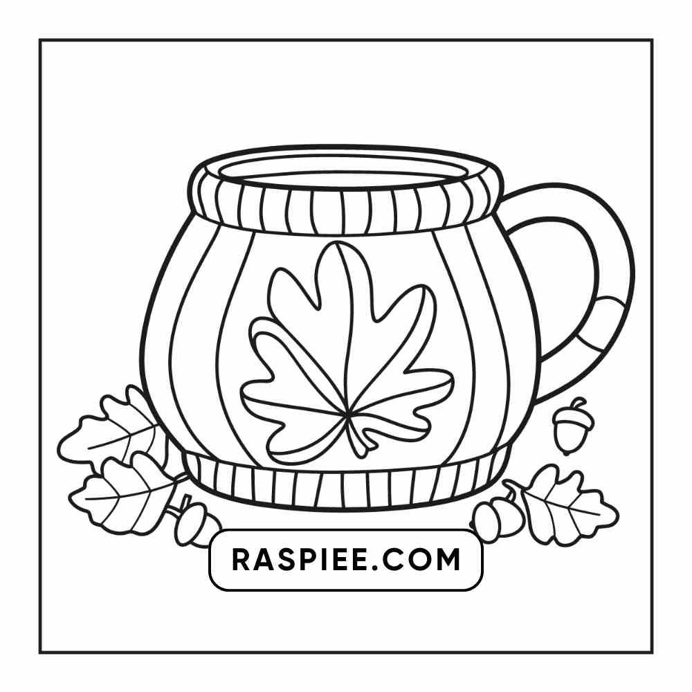76 Bold and Easy Fall Vibes Coloring Pages Printable PDF Instant Download
