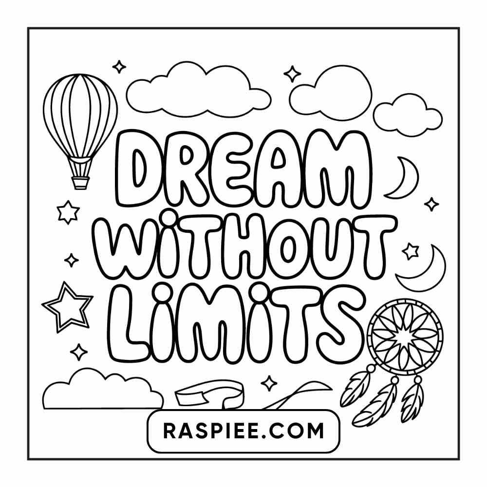 78 Bold and Easy Inspirational Words Coloring Pages Printable PDF Instant Download