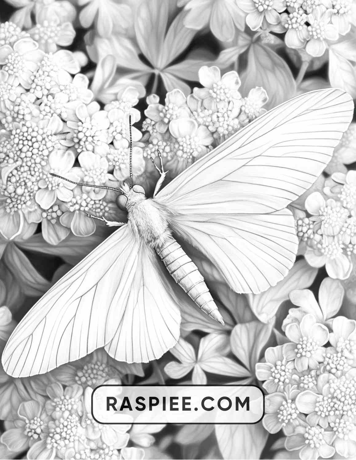 Insects and Flowers Adult Coloring Pages