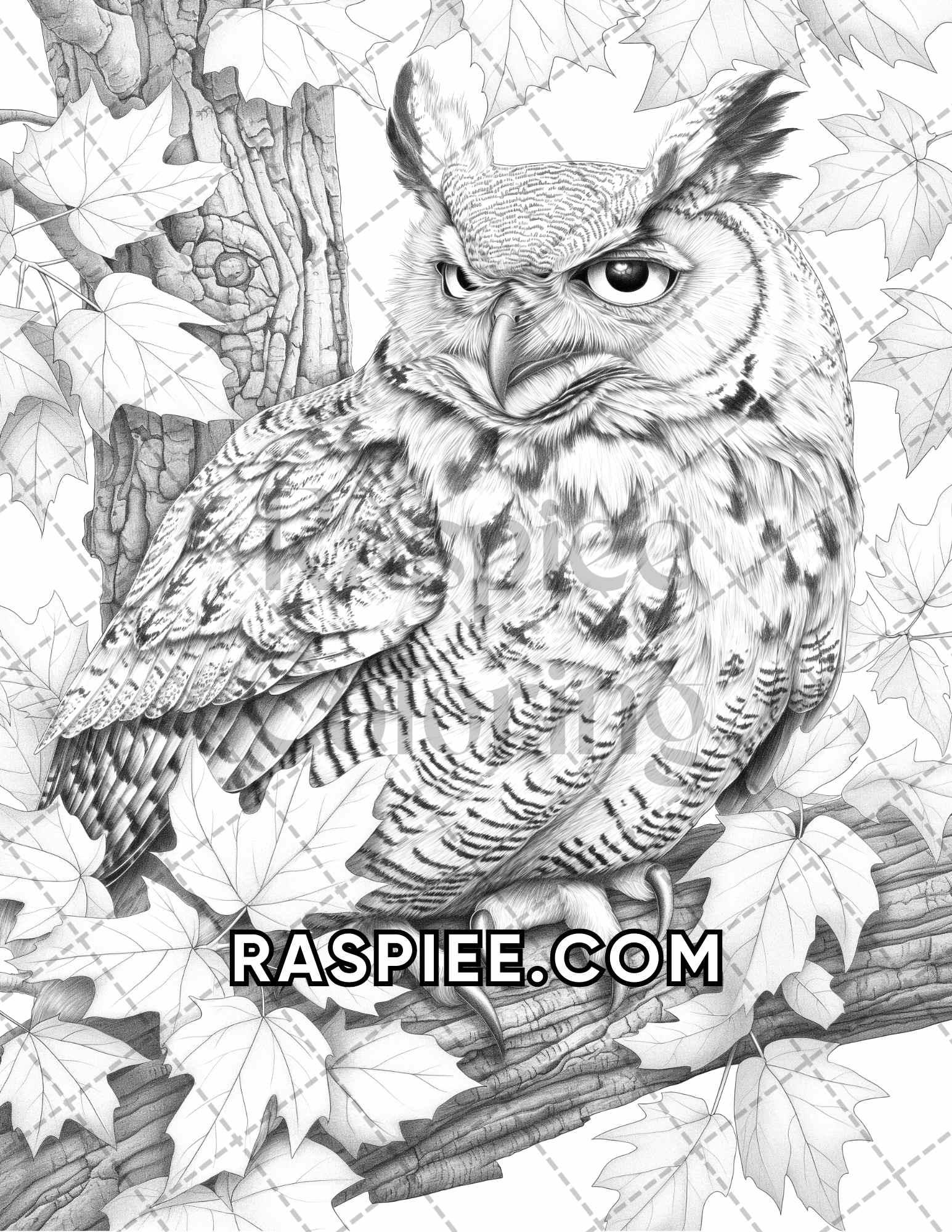 60 Relaxing Autumn Grayscale Adult Coloring Pages Printable PDF Instant Download