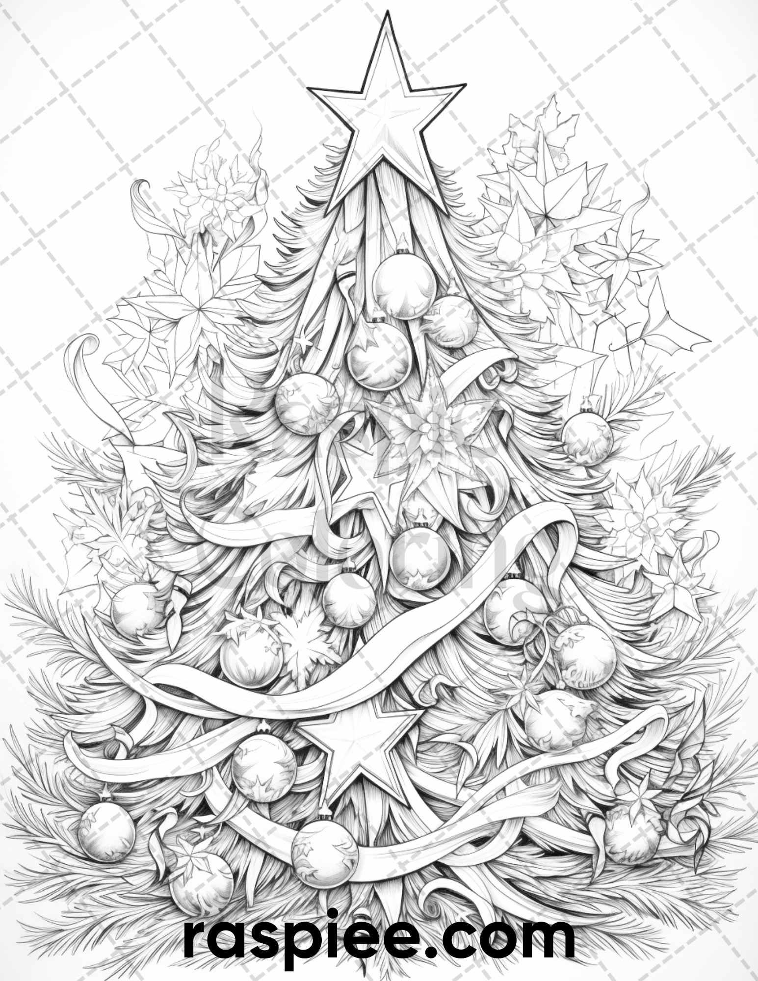 60 Merry Christmas Grayscale Coloring Pages Printable for Adult, Holiday Relaxation Art, PDF File Instant Download