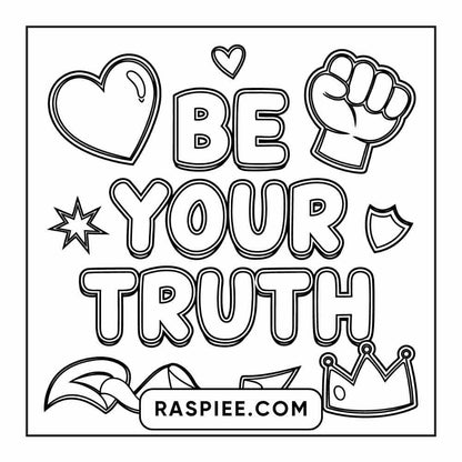 78 Bold and Easy Inspirational Words Coloring Pages Printable PDF Instant Download