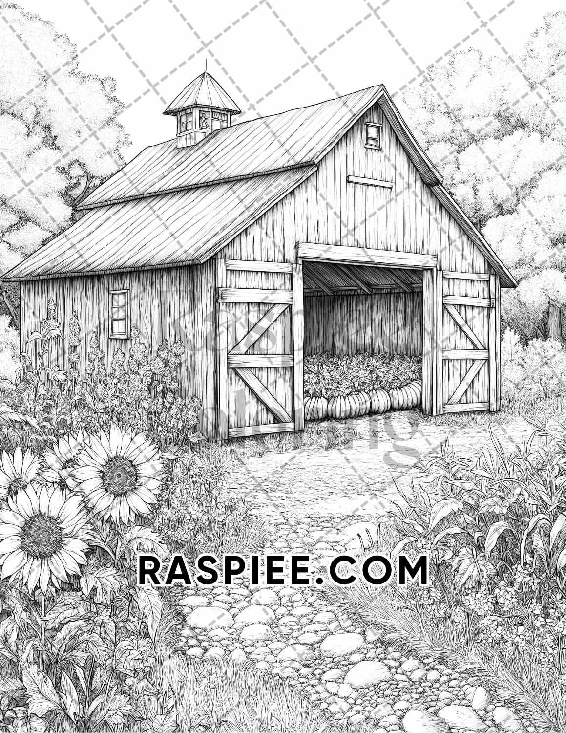 Autumn Charm Adult Coloring Pages Printable PDF Instant Download