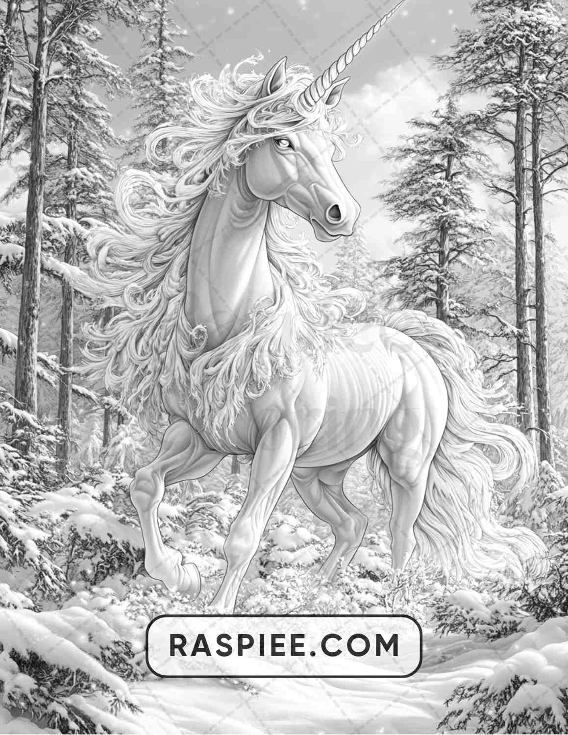 57 Winter Fairytale Portraits Adult Coloring Pages