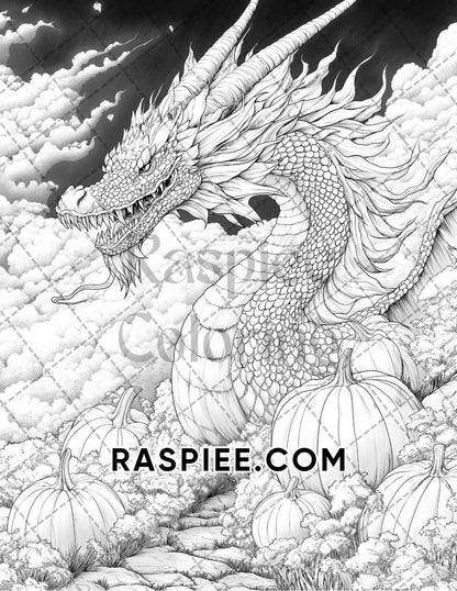 Halloween Surreal Adult Coloring Pages Printable PDF Instant Download